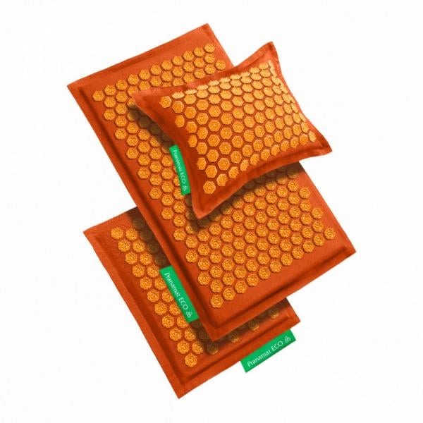 Pranamat Set (Mat + Pillow + Mini) Orange & Orange