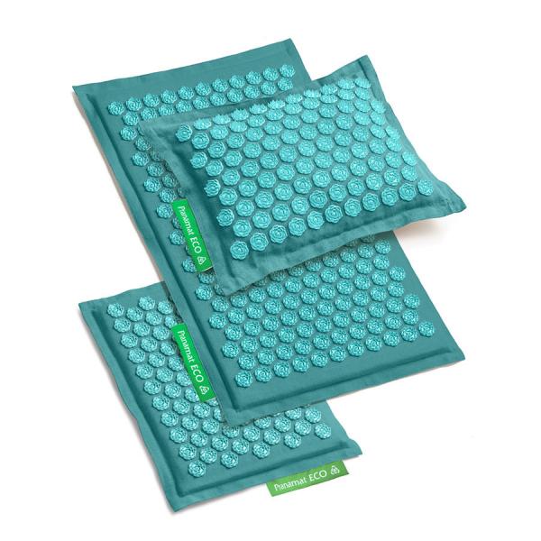 Pranamat ECO Set (Mat + Pillow + Mini) Turquoise & Turquoise