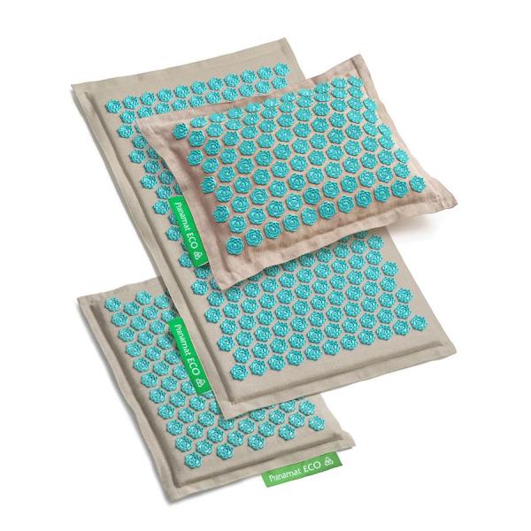 Pranamat ECO Set (Mat + Pillow + Mini) Natural & Turquoise