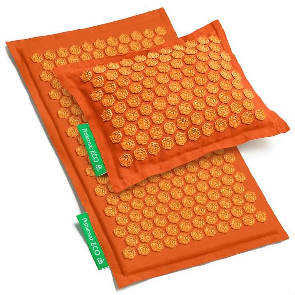 Pranamat ECO Set (Mat + Pillow) Orange & Orange