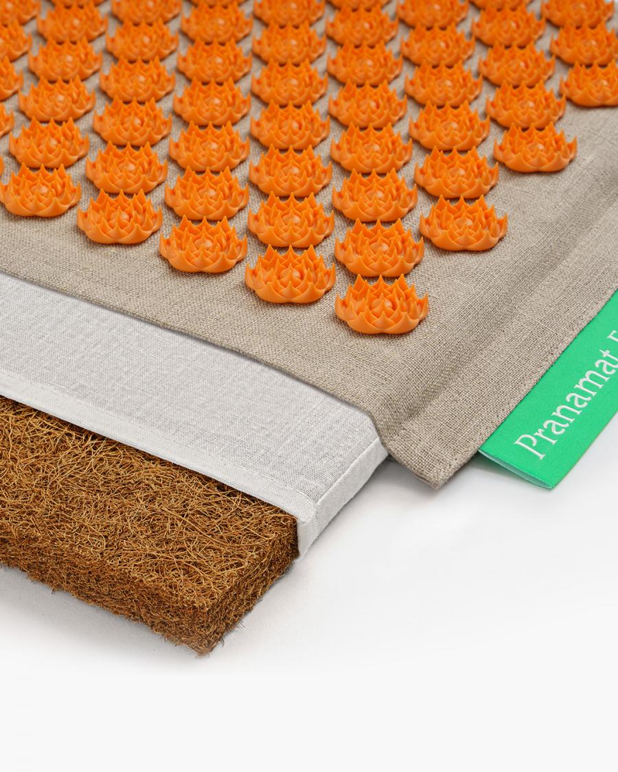 Pranamat ECO Set (Mat + Pillow) Natural & Orange