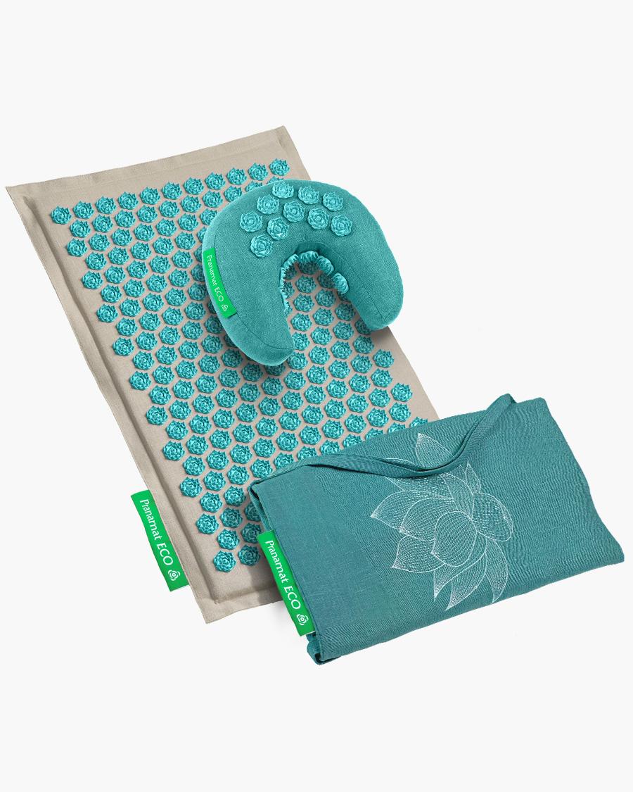 Pranamat + PranaMoon + BigBag (Natural/Turquoise)