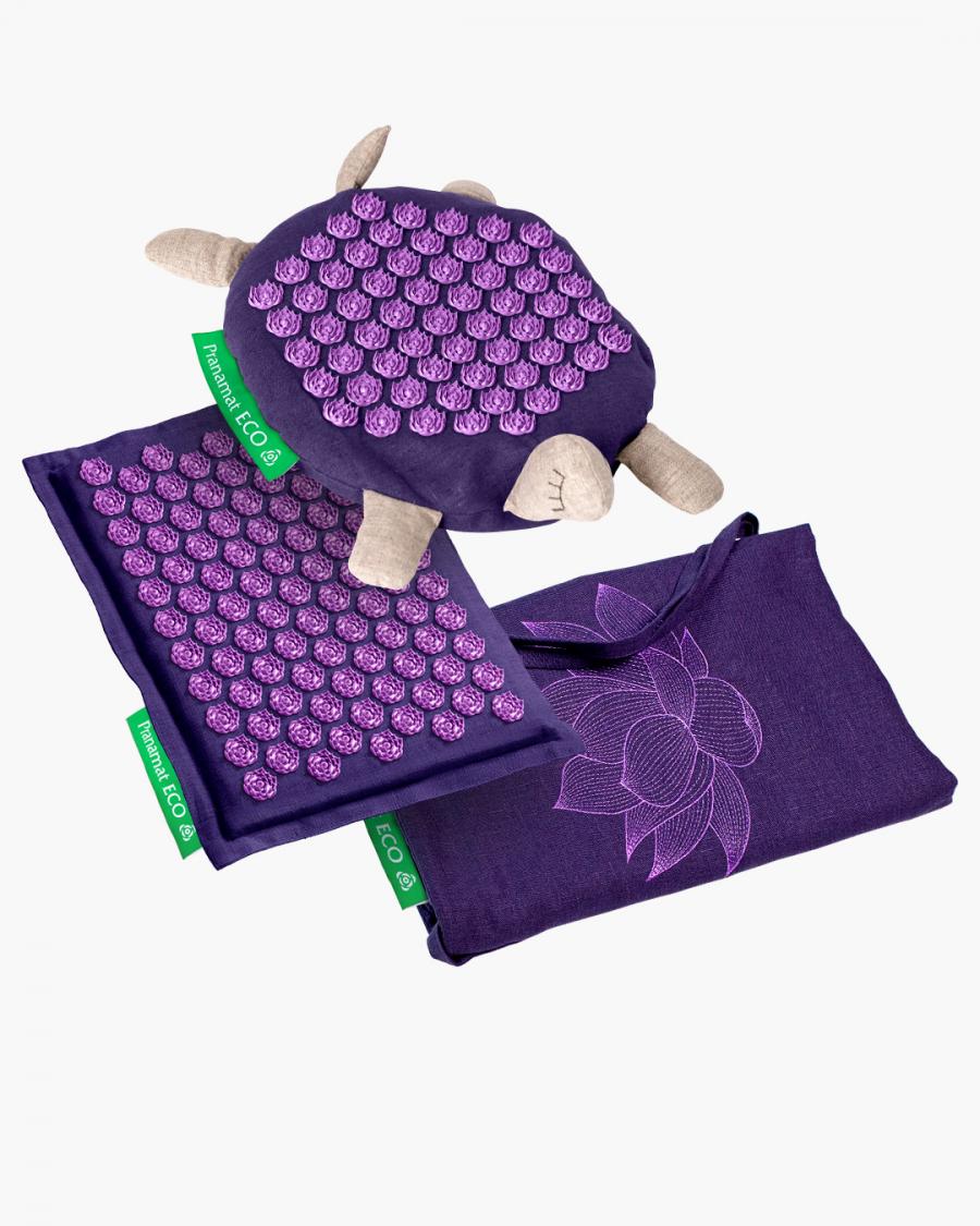 Mini Mat + Big Bag + PranaTurtle Big Violet & Violet